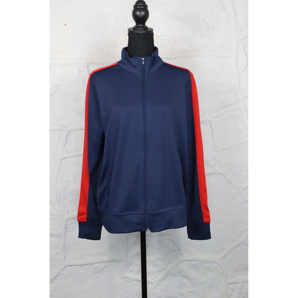 ID Ideology Women's Zip Striped-Sleeve Track Jacket - Size L